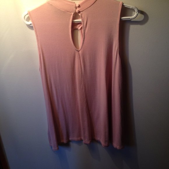 pink lily morgan blouse sleeveless  sz. medium - Picture 10 of 11